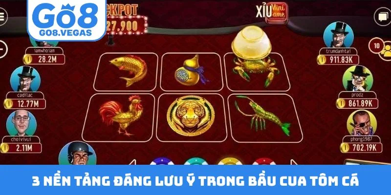 3 nền tảng đáng lưu ý trong bầu cua tôm cá