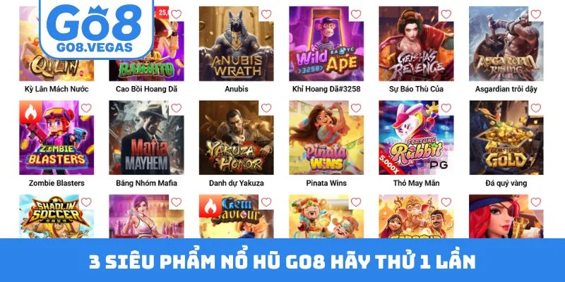 Các biểu tượng quan trọng trong dòng game nổ hũ GO8