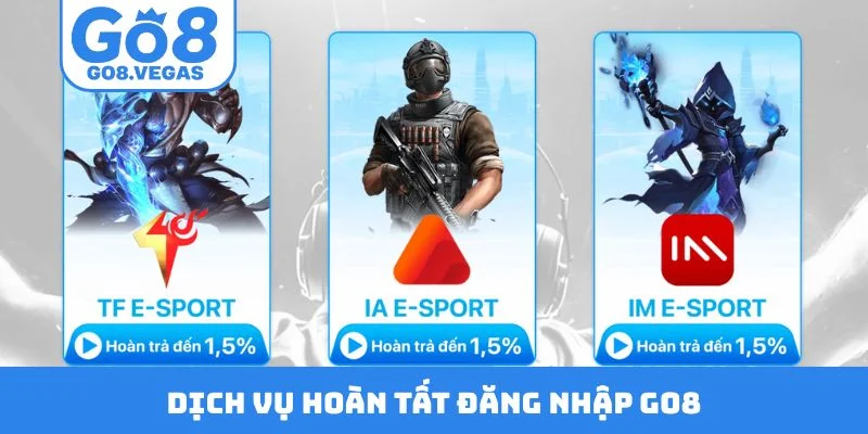 Dịch vụ hoàn tất đăng nhập GO8 Dịch vụ hoàn tất đăng nhập GO8