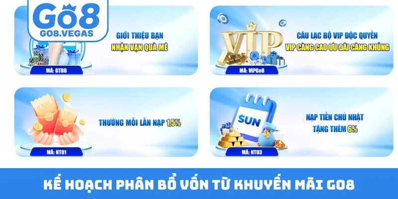Kế hoạch phân bổ vốn từ khuyến mãi GO8